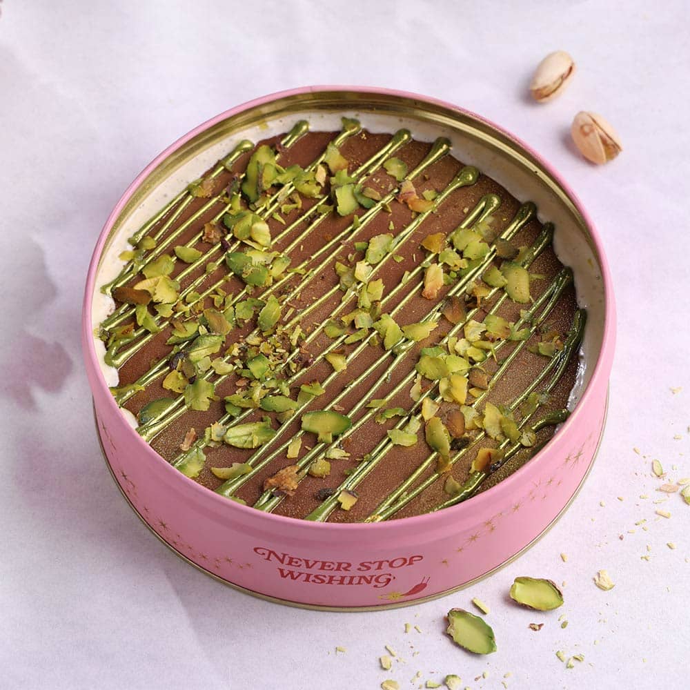 Front View of Kunafa Dream Cake