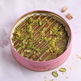 Top View of Kunafa Dream Cake