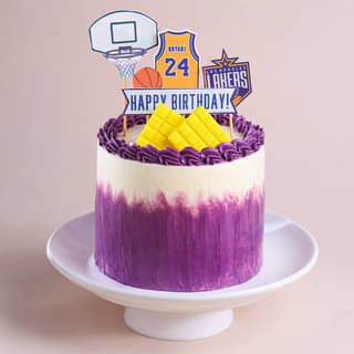 Lakers Birthday Slam Basketball Cake