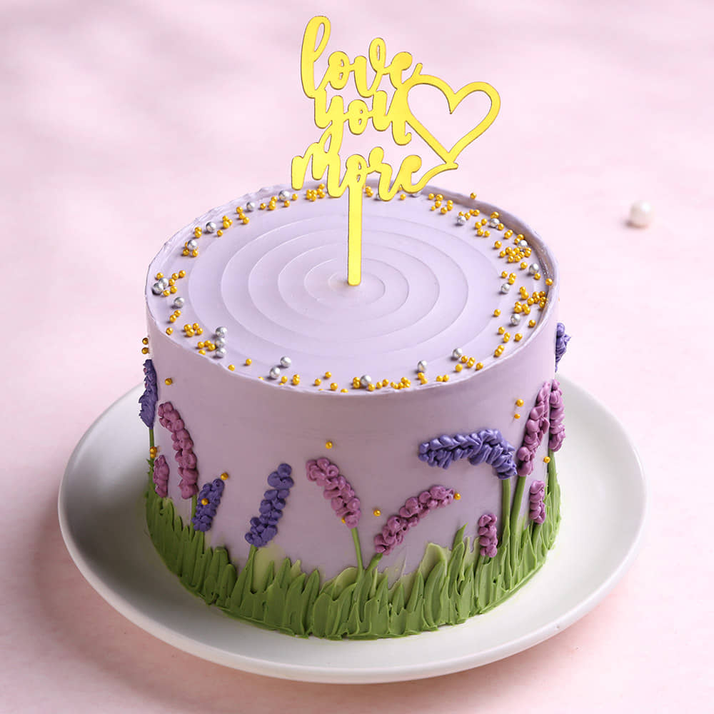Lavender Flowers Cake