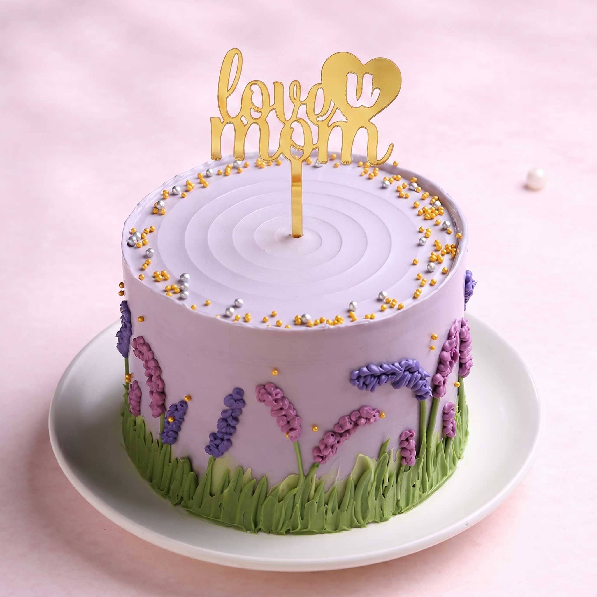 Lavender Flowers Cake