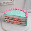 Layered Pink N Blue Half Cake