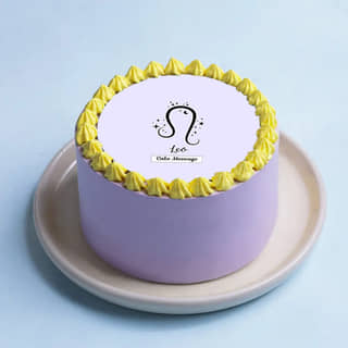 Front Angled View of Leo Zodiac Symbol Bento Cake Front Angled View of Leo Zodiac Symbol Bento Cake