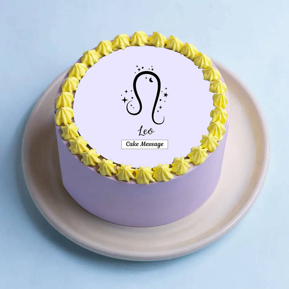 Leo Zodiac Symbol Bento Cake