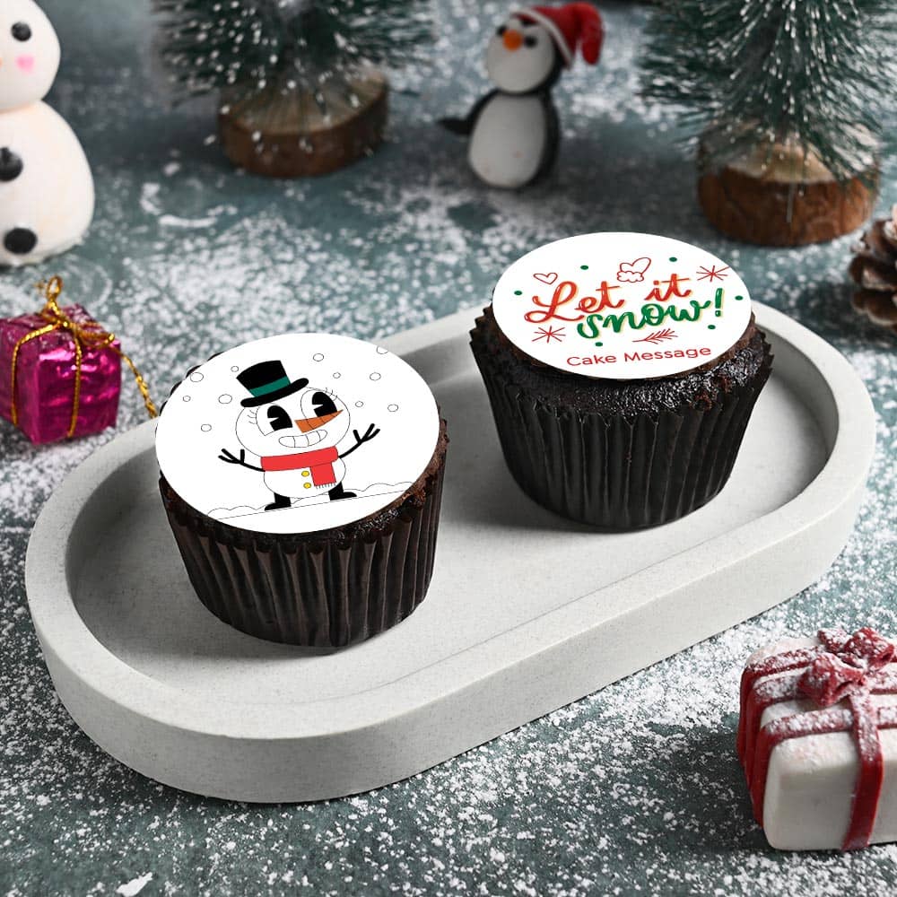 Let It Snow Cupcake Duo For Xmas Let It Snow Cupcake Duo For Xmas