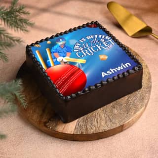 Life Is Better with Cricket Photo Cake