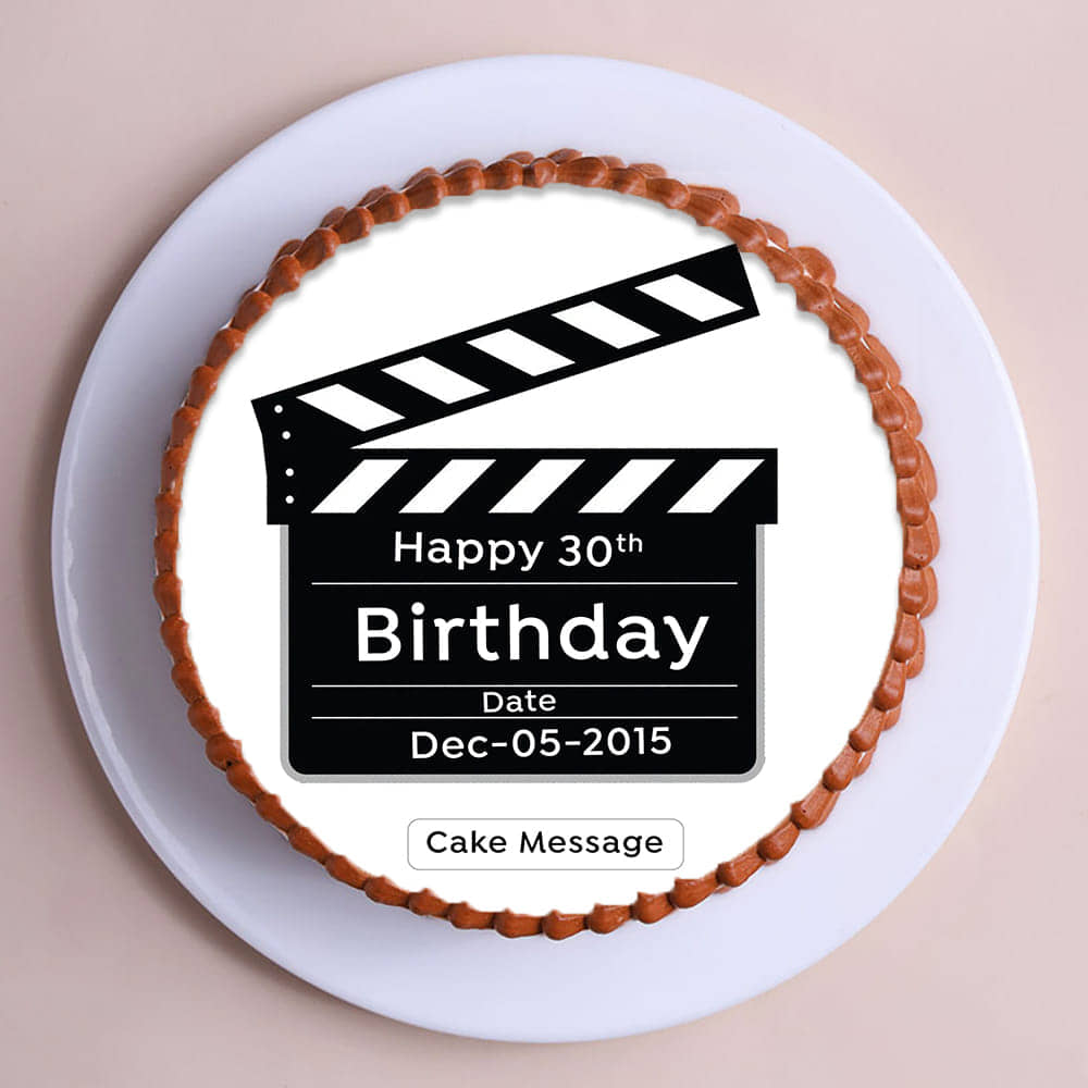Lights Camera Birthday Cake