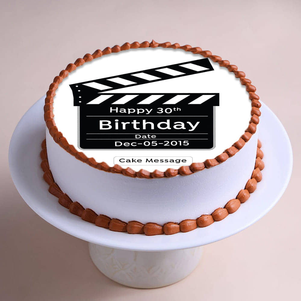 Lights Camera Birthday Cake