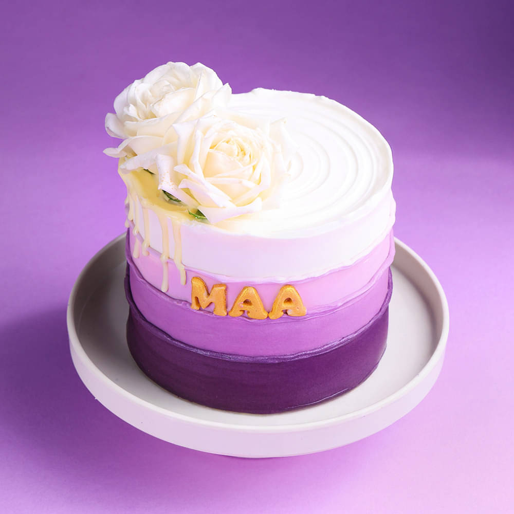 Order Rose Topped Mothers Day Cake for Mom Online