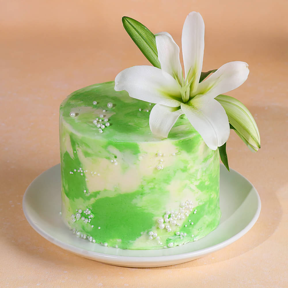 Front View of Lily N Pearls Cake