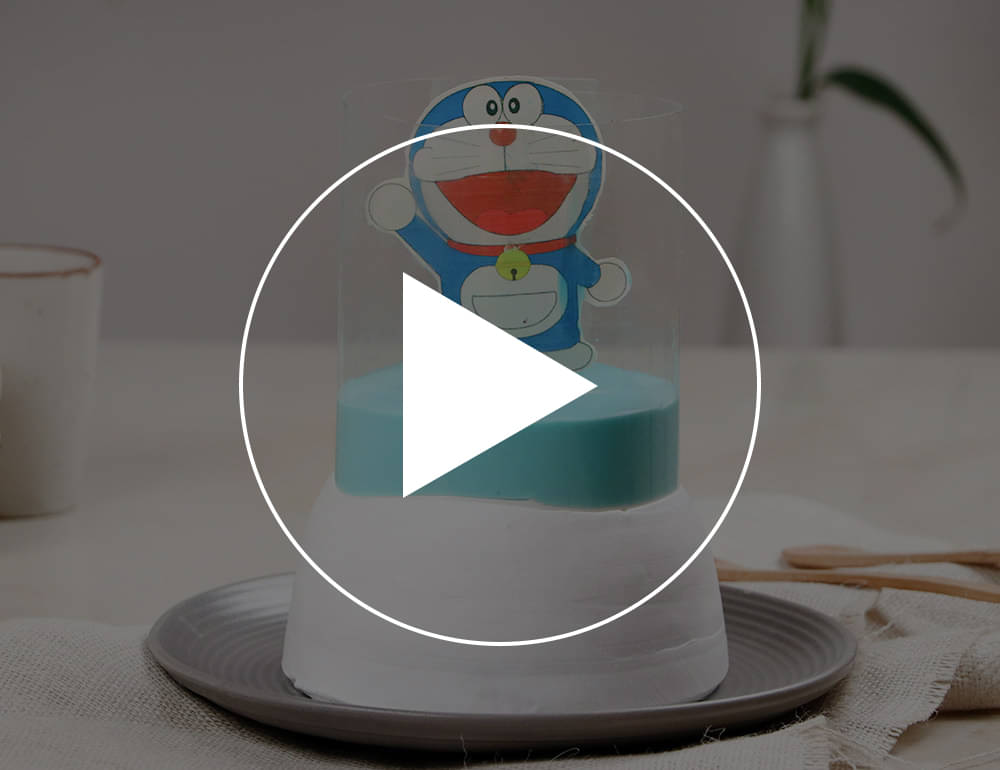 Doraemon Theme Pineapple Pull Me Up Cake