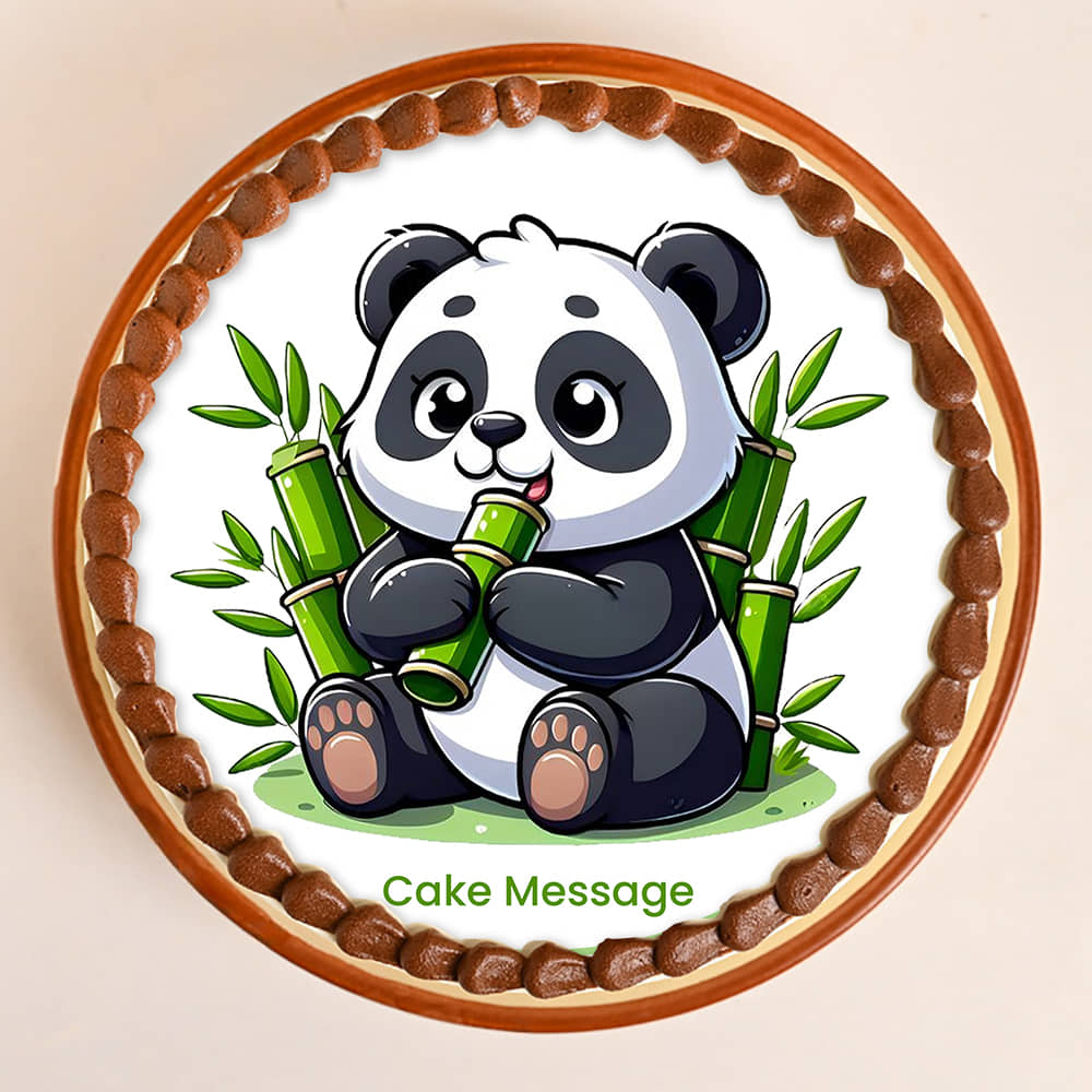Top View of Little Panda Cake