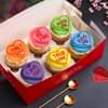 Love Notes Four Heart Cupcakes