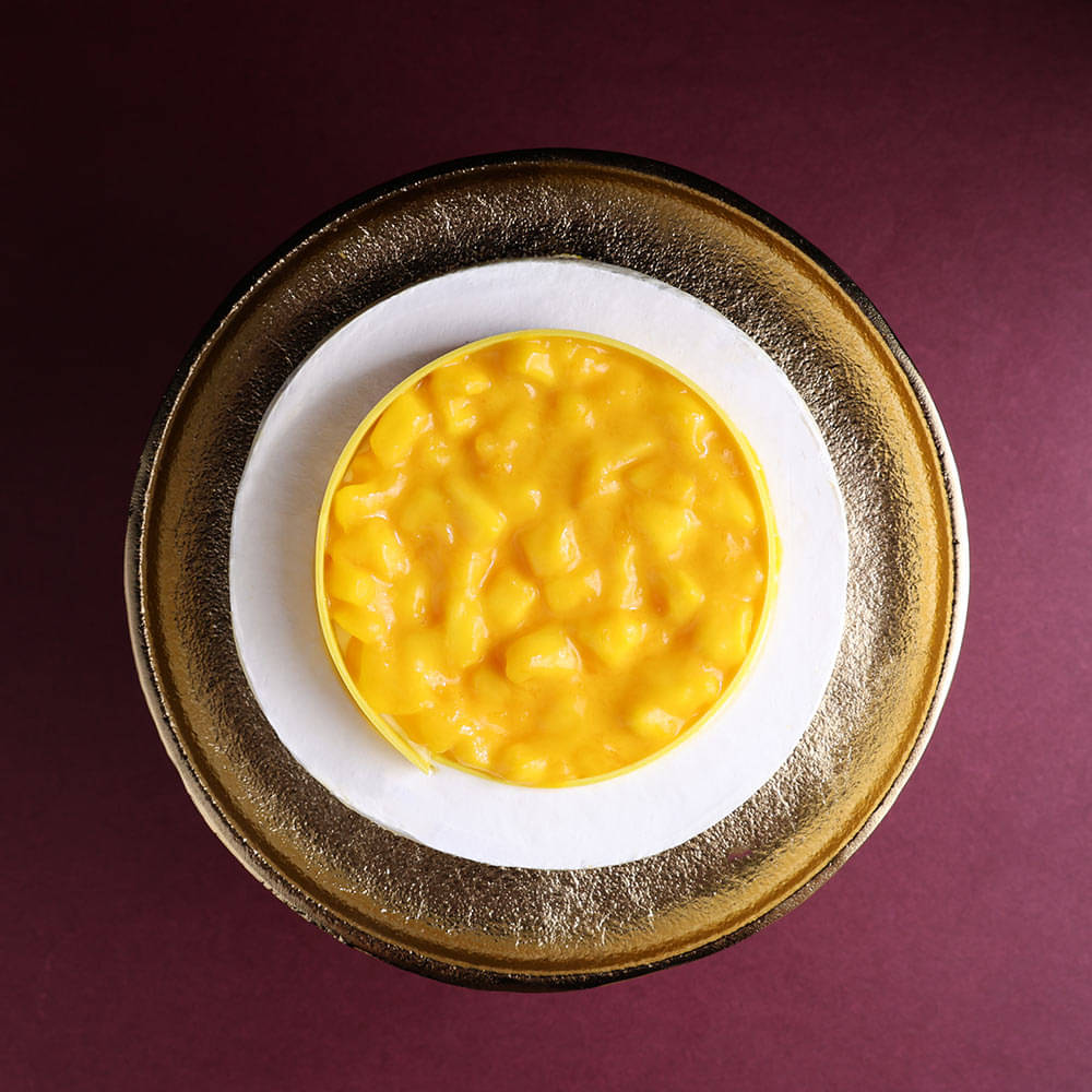 Top View: Mango Mousse Cake For Maa