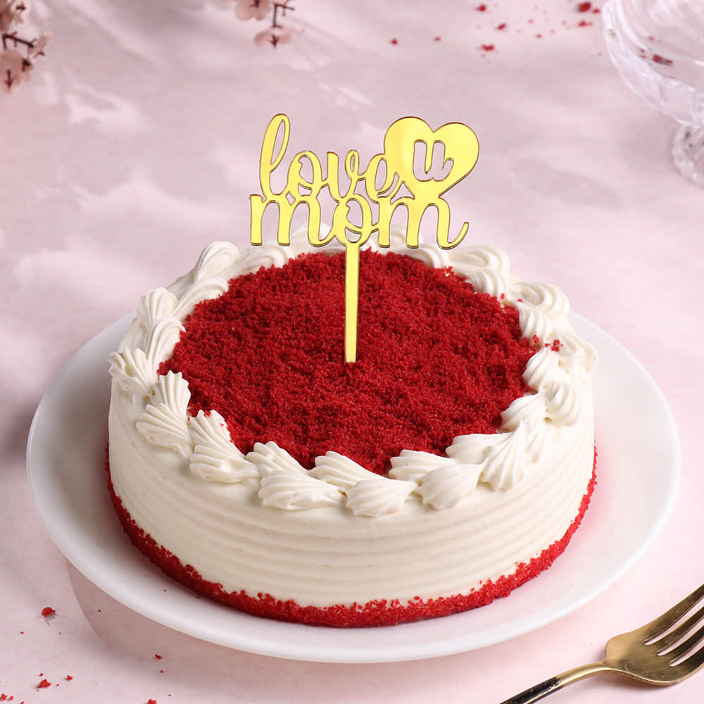 Love U Mom Red Velvet Cake