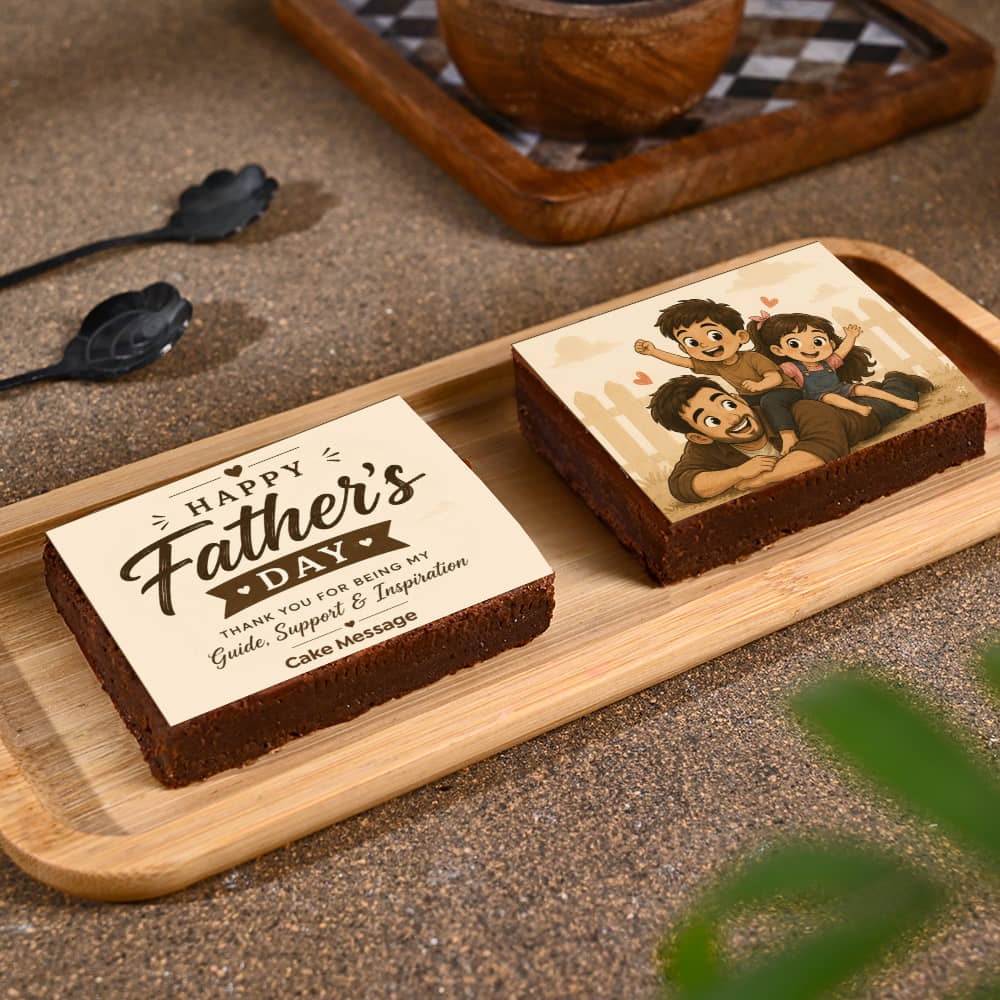 Fathers Day Choco Walnut Brownies Duo Love You Dad Fathers Day Brownies