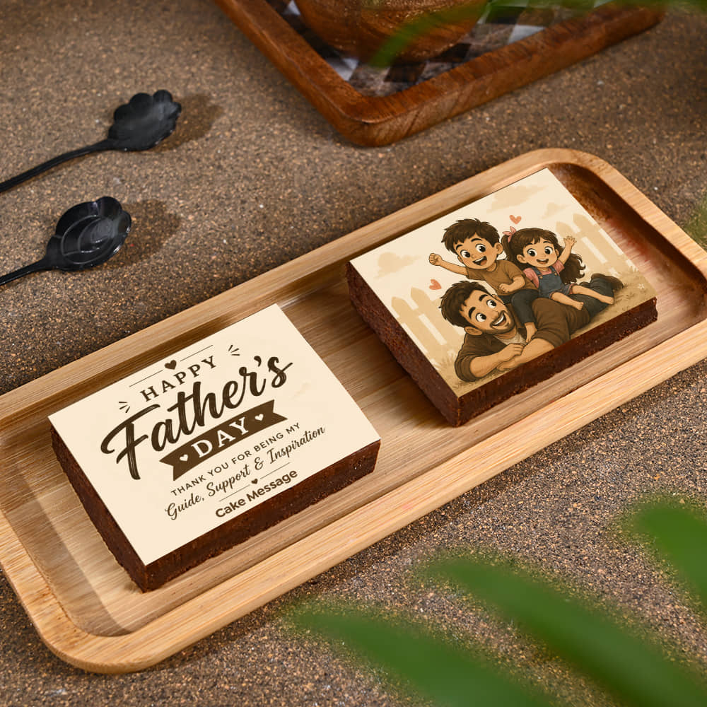 Fathers Day Choco Walnut Brownies Duo