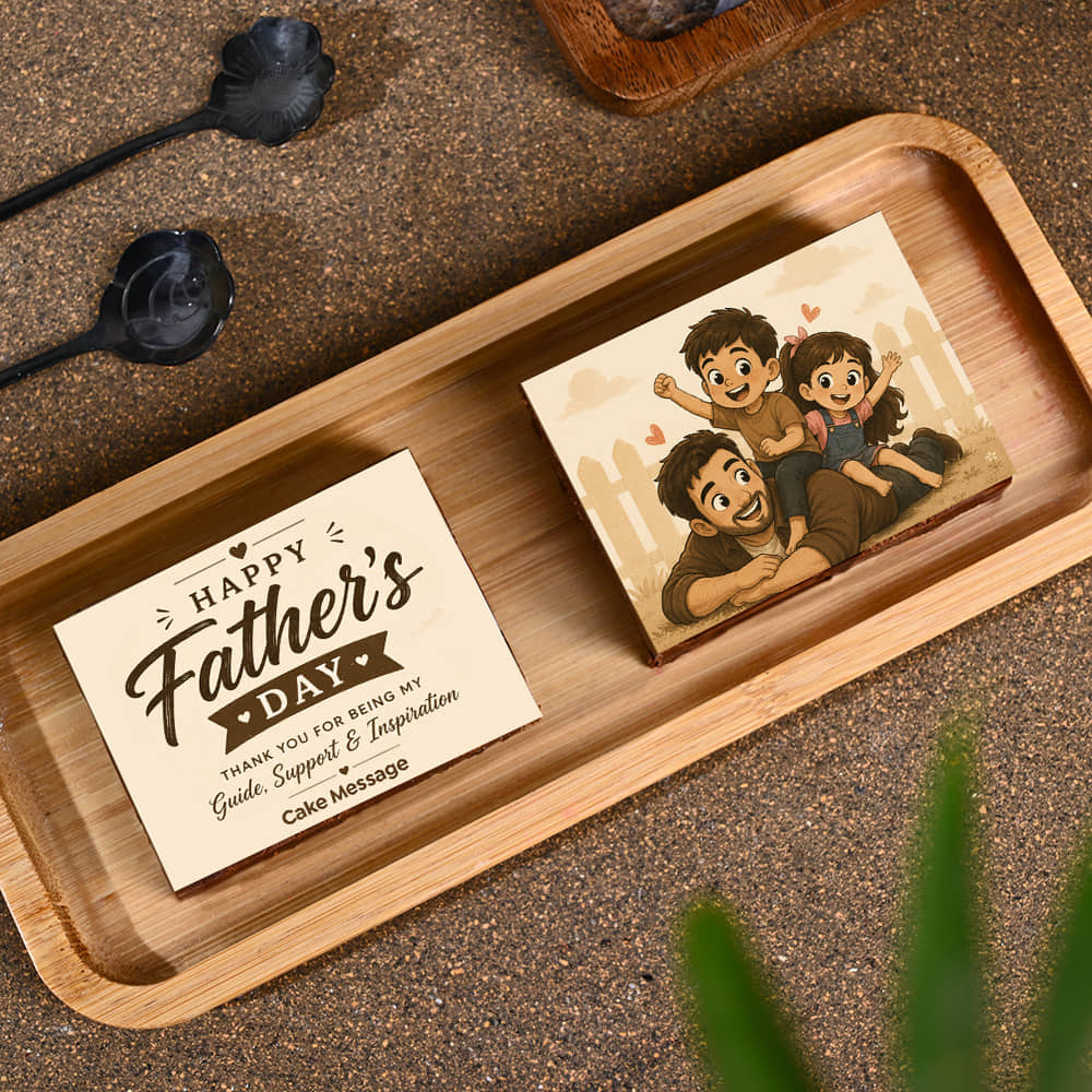 Fathers Day Choco Walnut Brownies Duo