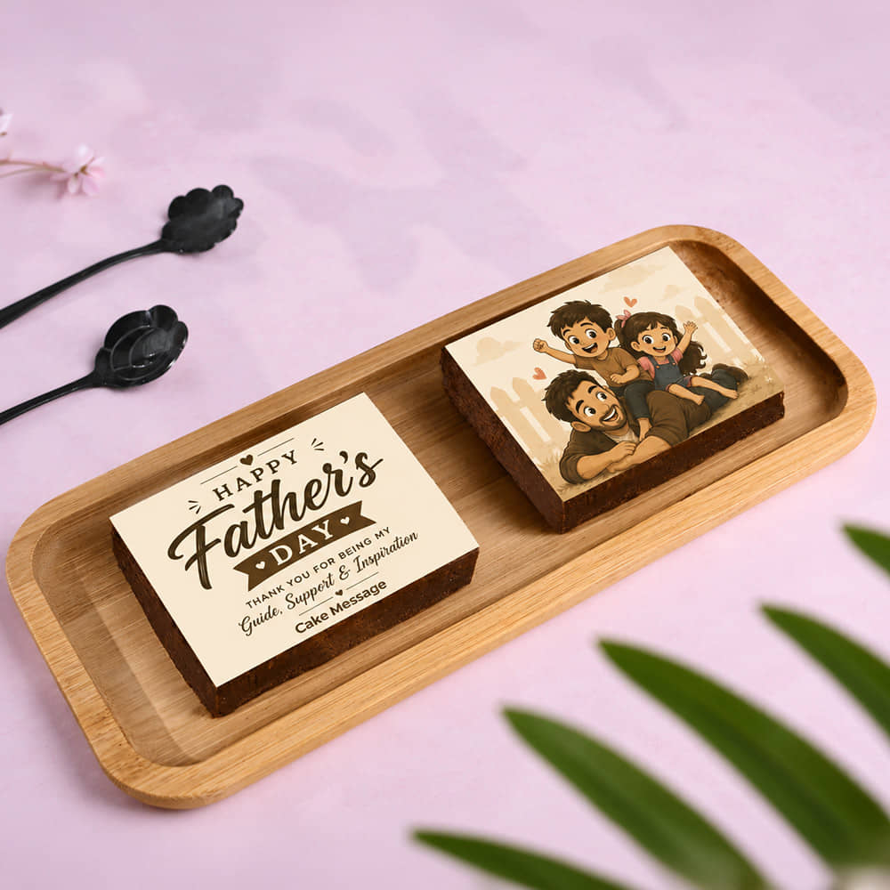 Fathers Day Choco Walnut Brownies Duo Love You Dad Fathers Day Brownies