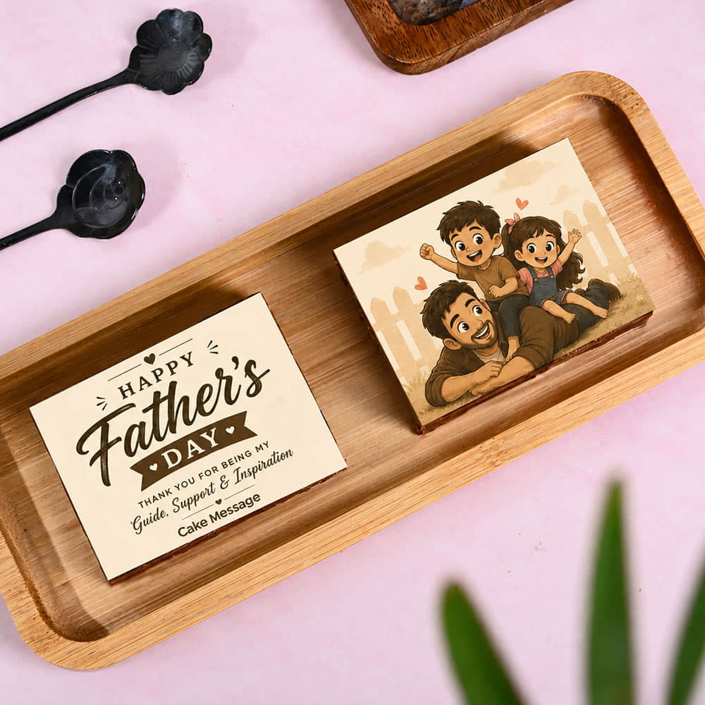 Fathers Day Choco Walnut Brownies Duo