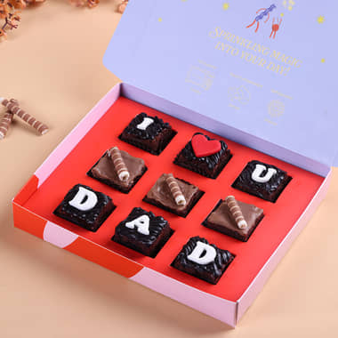Double Chocochip Brownie Box For Dad Father's Day Double Chocochip Brownie Box