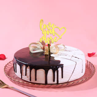 Love You More Choco Vanilla Cake