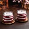 Loving Couple Red Velvet Jar Cake Duo