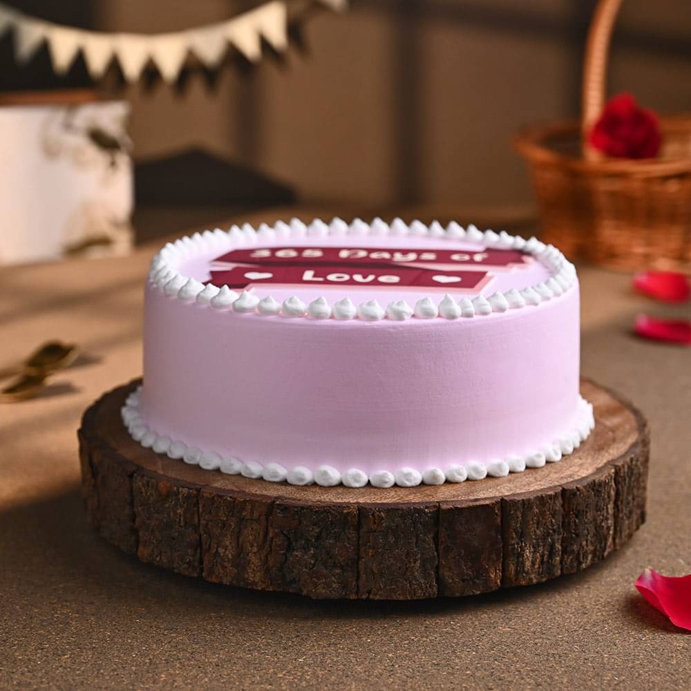 Front View: 365 Days of Love Anniversary Cake