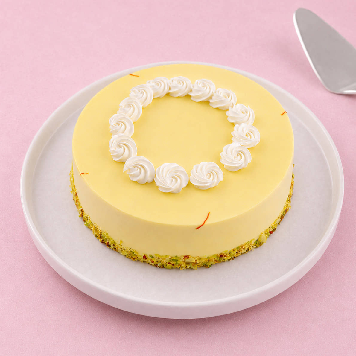 Luscious Rasmalai Cake Top View of Luscious Rasmalai Cake