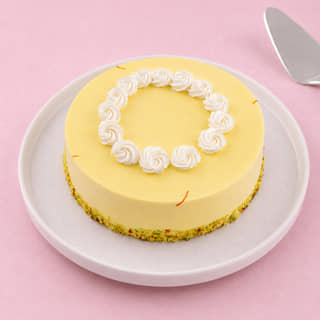 Top View of Luscious Rasmalai Cake