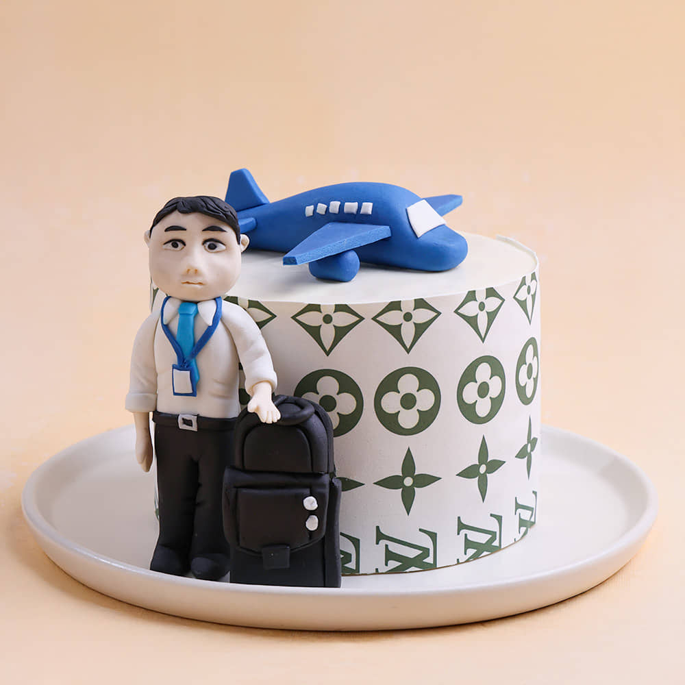 LV Print Pilot Themed Cake