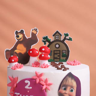 Masha and the Bear Themed Birthday Cake