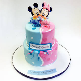 Order Magical Mickey N Minnie Fondant Cake Online