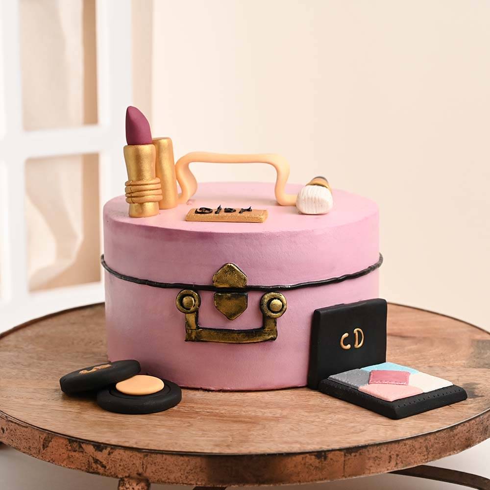 Side View of Makeup Enthusiast Cake