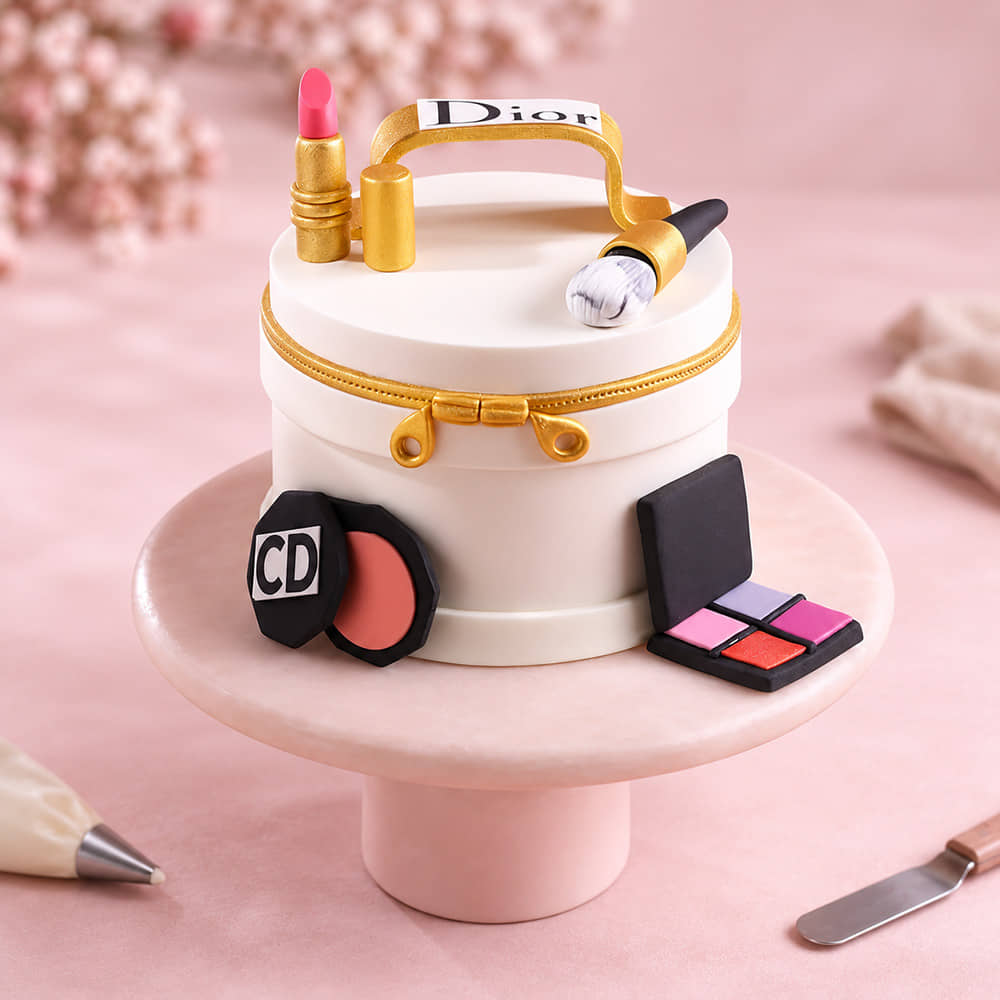 Front View of Chic Dior Cake