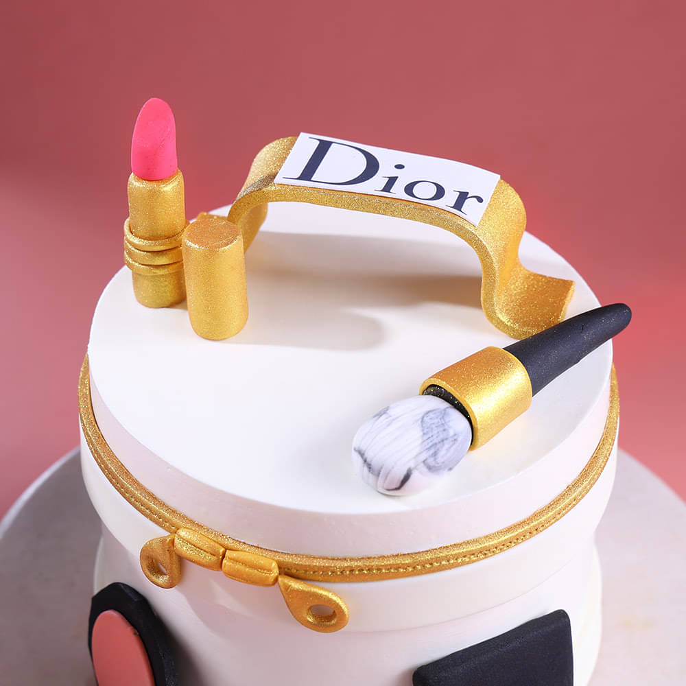Front View of Chic Dior Cake