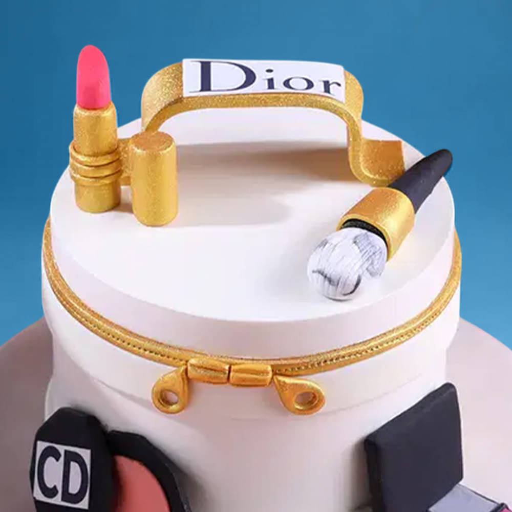 Front View of Chic Dior Cake