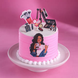 Pink Beauty Theme Cake Pink Beauty Theme Cake