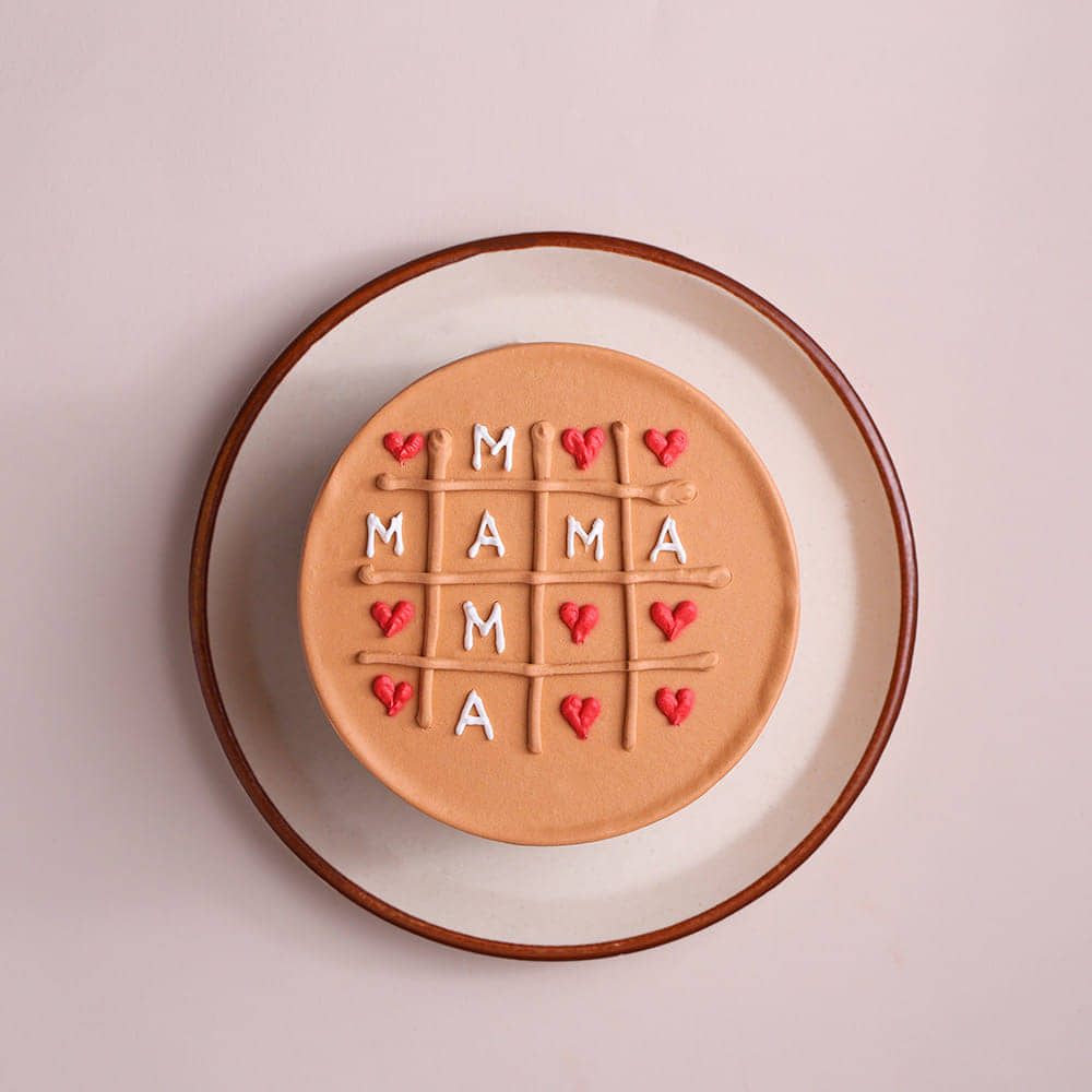 Top View of Mama Choco Bento Cake Top View of Mama Choco Bento Cake