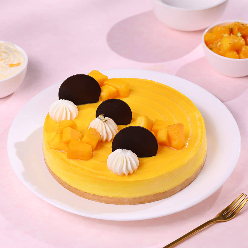 Mango Cheesecake With Love You Mom Topper