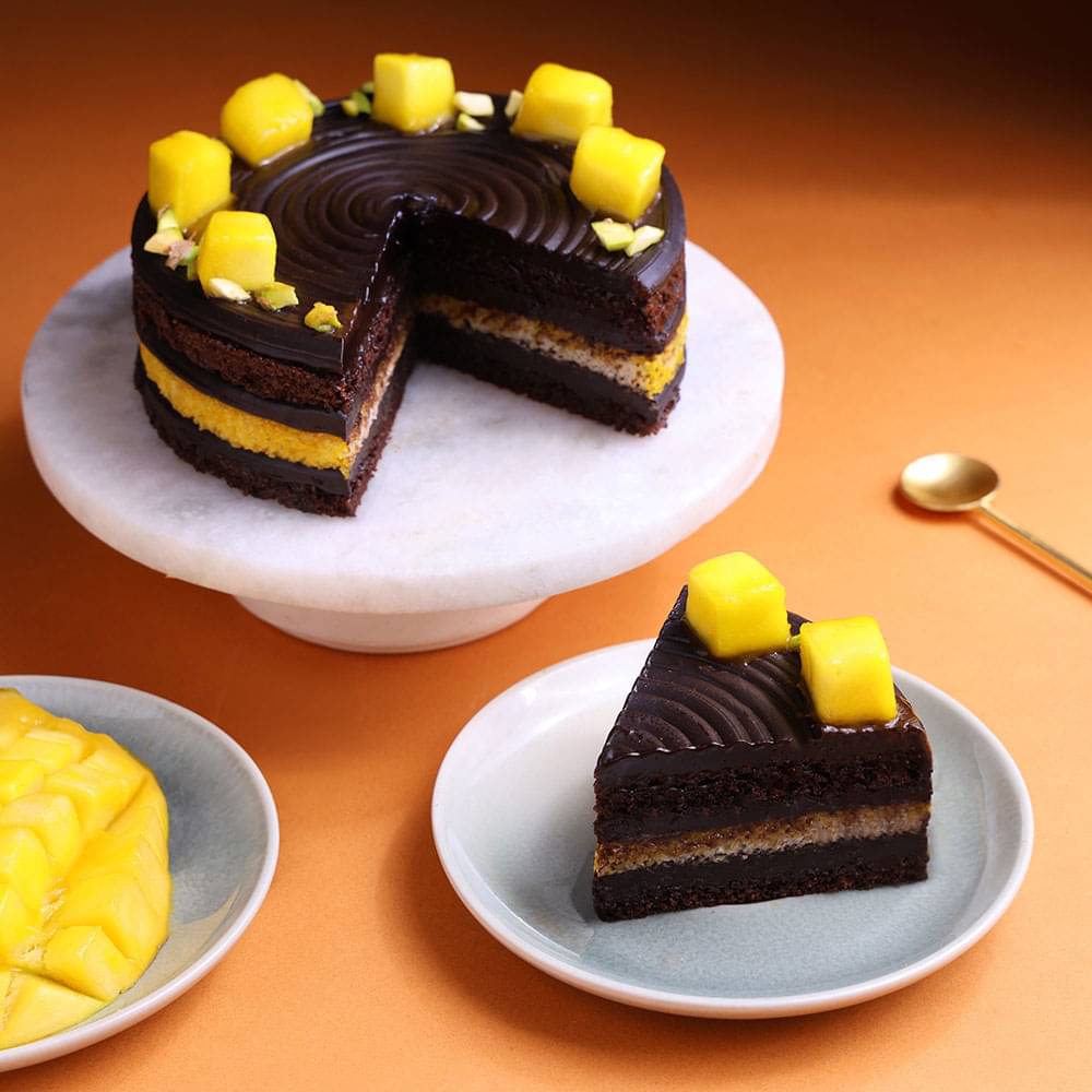 Mango Dark Chocolate Flavour Cake