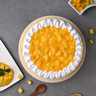 Top View: Mothers Day Mango Cake Online