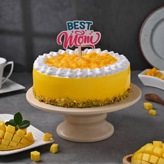 Front View: Mothers Day Mango Cake Online