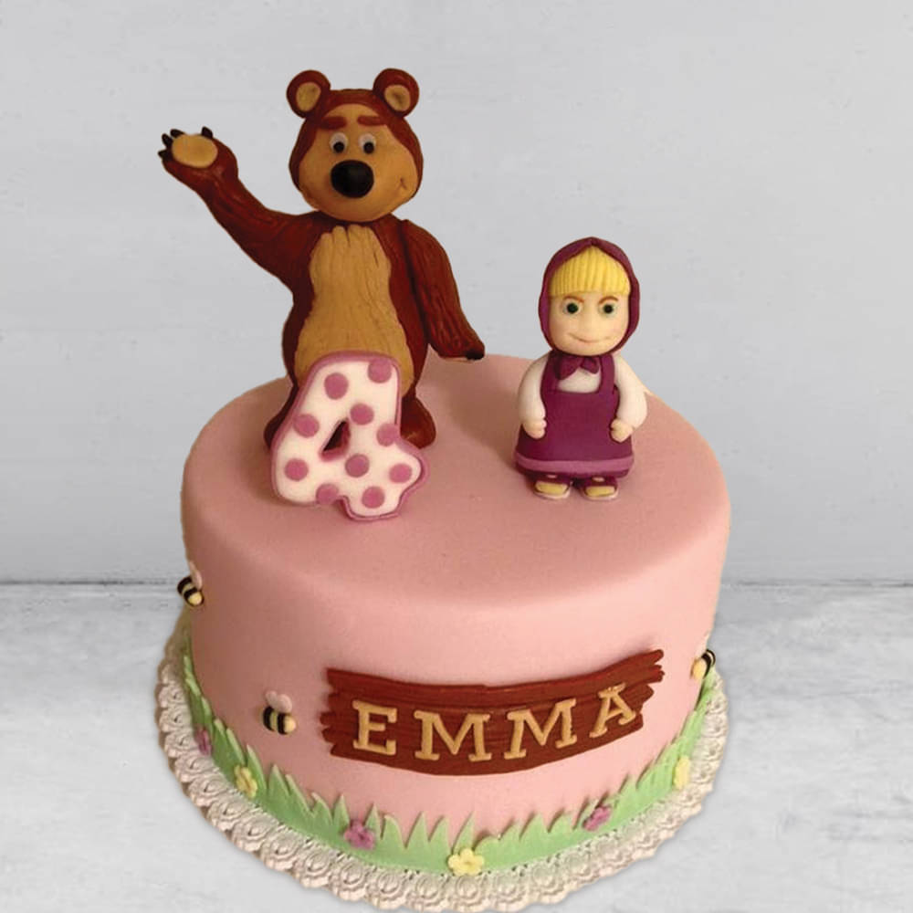 3D cake topper / Masha and the bear cake topper/birthday cake topper/masha  and the bear party theme | 3d cake toppers, Bear cake topper, Cake banner  topper