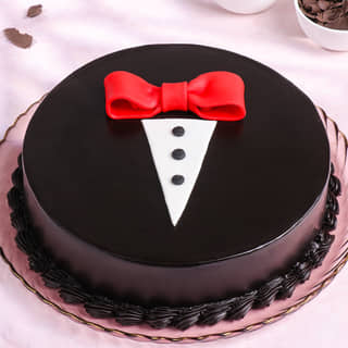 Mens Day Bow Choco Truffle Cake Mens Day Bow Choco Truffle Cake