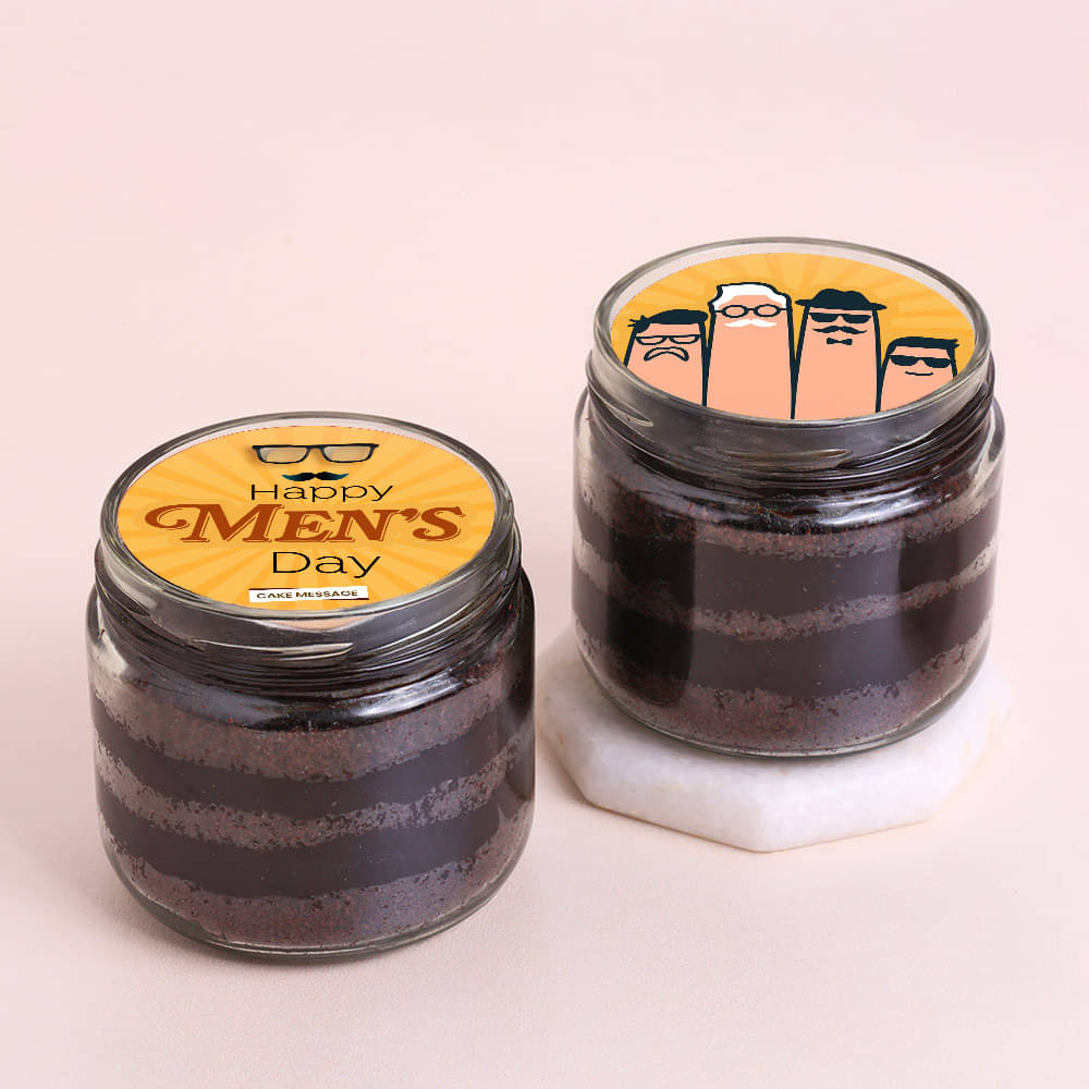 Mens Day Chocolate Jar Cake Duo
