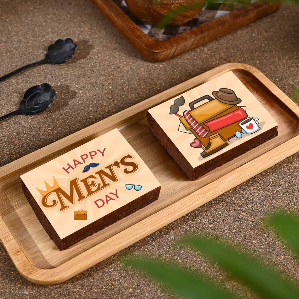 Mens Day Chocolate Walnut Brownie Duo Mens Day Chocolate Walnut Brownie Duo