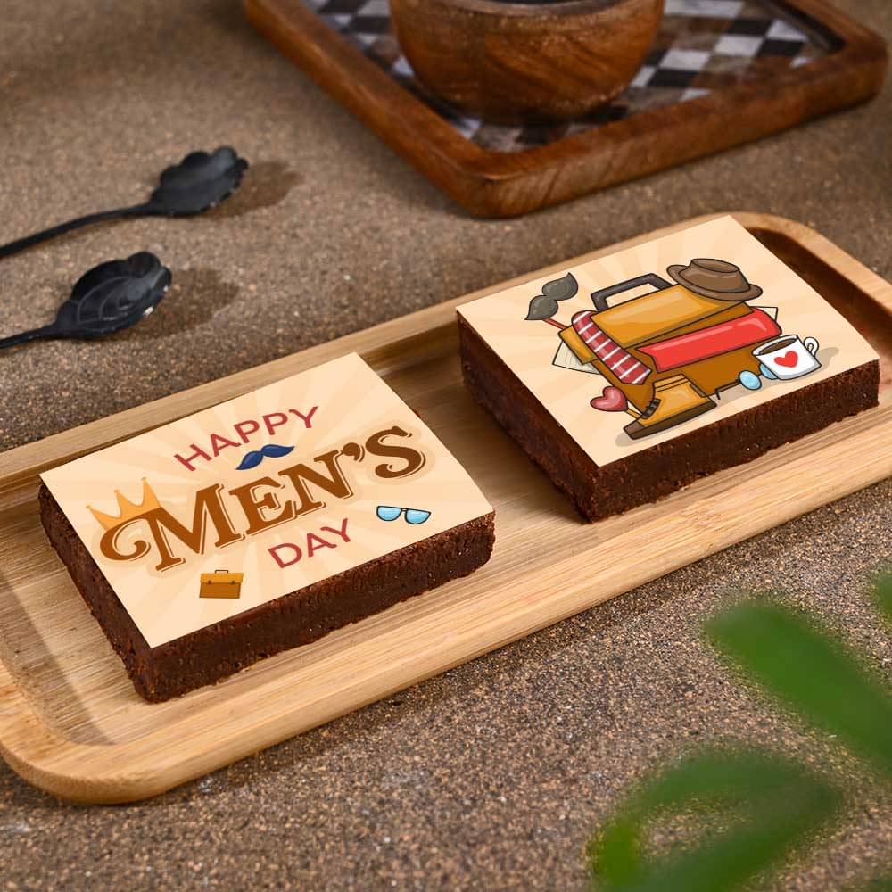 Mens Day Chocolate Walnut Brownie Duo