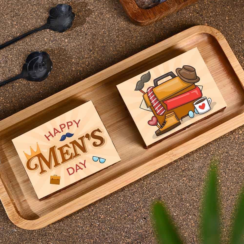 Mens Day Chocolate Walnut Brownie Duo