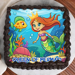 Top-View of Mermaid Majesty Cake